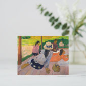 Die Siesta | Paul Gauguin Postkarte (Stehend Vorderseite)