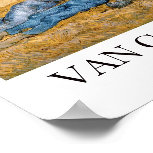 Die Siesta von Vincent van Gogh Poster (Ecke)
