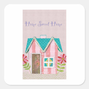 Die Signature Whimsy (Pink & Teal) Quadratischer Aufkleber