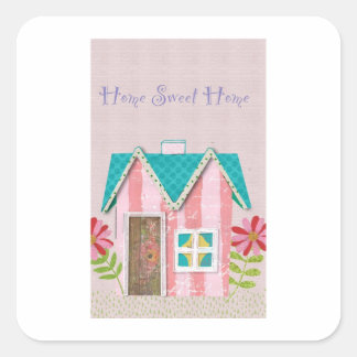 Die Signature Whimsy (Pink & Teal) Quadratischer Aufkleber