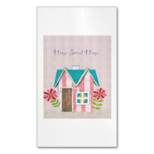 Die Signature Whimsy (Pink & Türkis) Magnetische Visitenkarte
