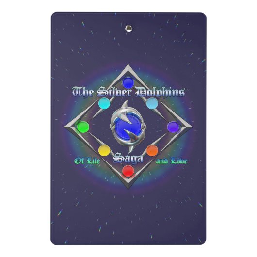 Die SilberDolphinen Saga Mini Klemmbrett (Rückseite)