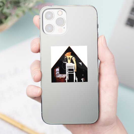 Die Silberkiste von C Coles Phillips Aufkleber (Telefon)