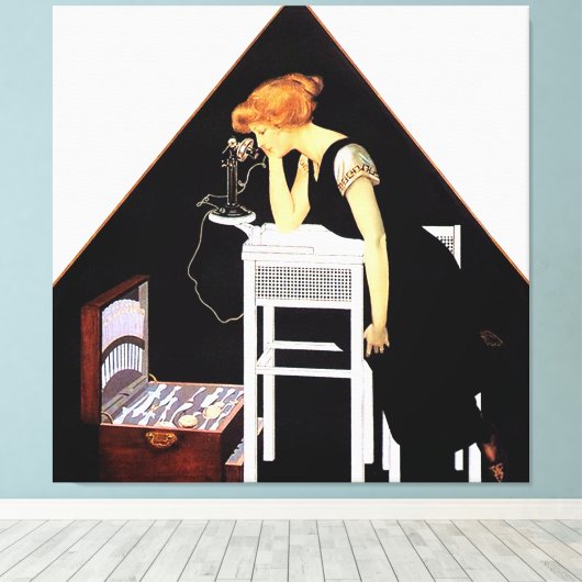 Die Silberkiste von C Coles Phillips Leinwanddruck (Insitu (Holzboden))