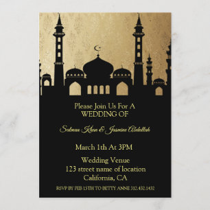 Die Silhouette der Einladung zur Hochzeit der Mosc