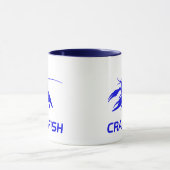 die Silhouette des Panzerkrebses (rot) Tasse (Zentrum)