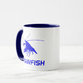 die Silhouette des Panzerkrebses (rot) Tasse (Vorderseite Links)