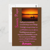 Die Silhouette des Stille Gebets Postkarte (Vorne/Hinten)