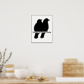 Die Silhouette "Family Two Bird" wird von den Freu Poster (Küche)