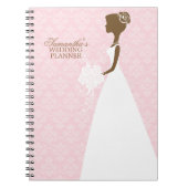 Die Silhouette-Hochzeits-Planer der Braut Notizblock (Vorderseite)