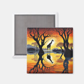 Die Silhouette Magnet (Vorderseite/Rückseite)