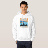 Die Silhouetten der Goonies über Astoria Goondocks Hoodie (Vorne ganz)