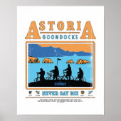 Die Silhouetten der Goonies über Astoria Goondocks Poster (Vorne)