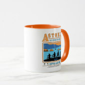 Die Silhouetten der Goonies über Astoria Goondocks Tasse (VorderseiteRechts)