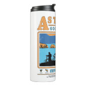 Die Silhouetten der Goonies über Astoria Goondocks Thermosbecher (Nach links gedreht)