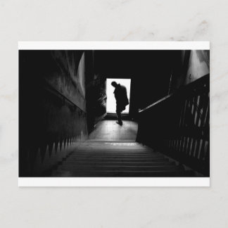 die Silhouetten der Menschen Postkarte