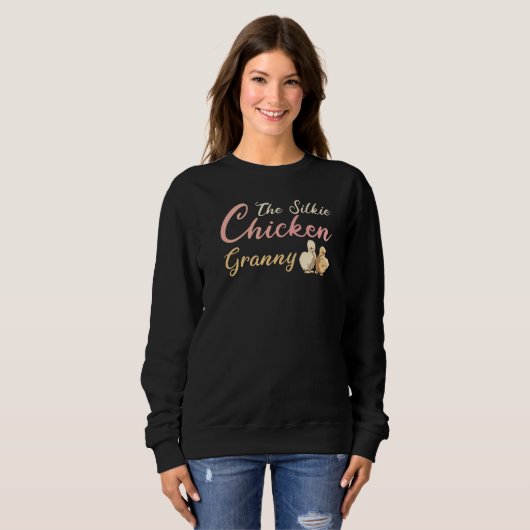 Die Silkie Chicken Granny Sweatshirt (Vorne ganz)