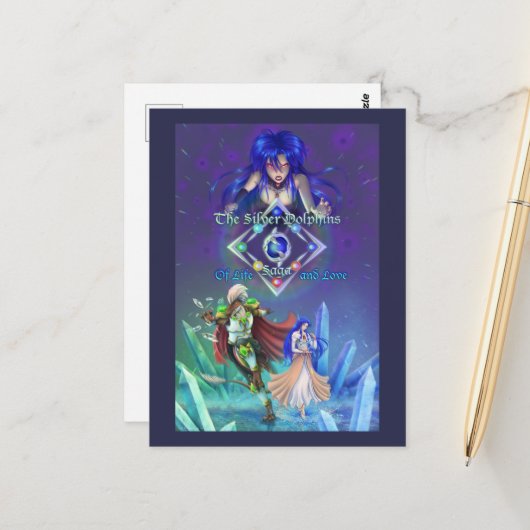 Die Silver Dolphine Saga: Von Leben und Liebe Postkarte (Vorderseite/Rückseite Beispiel)