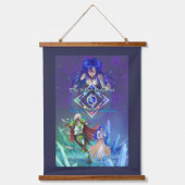 Die Silver Dolphine Saga: Von Leben und Liebe Wandteppich Mit Holzrahmen (Vorderseite)