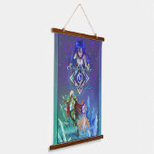 Die Silver Dolphine Saga: Von Leben und Liebe Wandteppich Mit Holzrahmen (Gewinkelt)