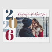 Die Silvesterfotokarte der Verlobung Magnetkarte (Vorderseite)