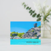 Die Similan-Inseln, Thailand Strand mit Felsen  Postkarte (Stehend Vorderseite)