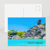 Die Similan-Inseln, Thailand Strand mit Felsen  Postkarte (Vorne/Hinten)