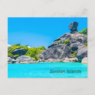 Die Similan-Inseln, Thailand Strand mit Felsen  Postkarte