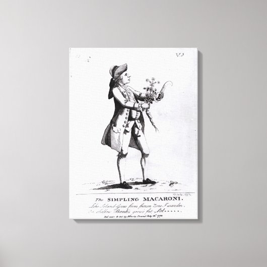 Die Simpling Macaroni Leinwanddruck (Vorderseite)