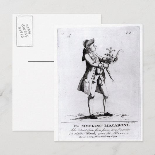 Die Simpling Macaroni Postkarte (Vorne/Hinten)