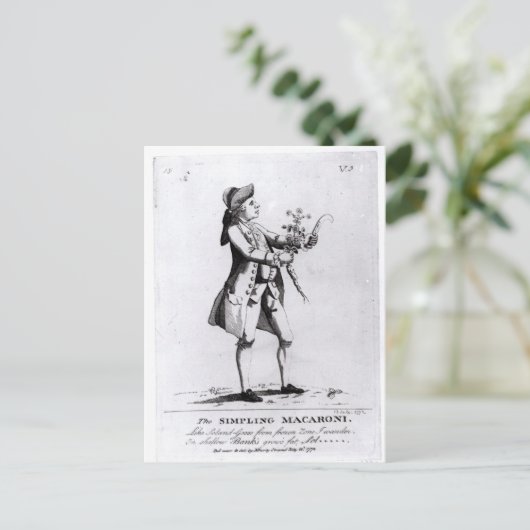 Die Simpling Macaroni Postkarte (Stehend Vorderseite)