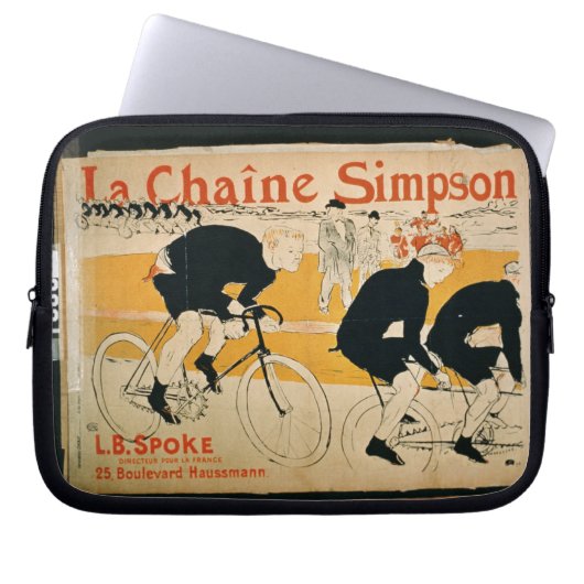 "Die Simpson-Kette", Paris (Farbelitho) Laptopschutzhülle (Vorderseite)
