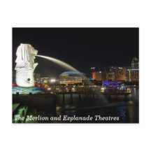 Die Singapur-Merlion- und Esplanade-Theater