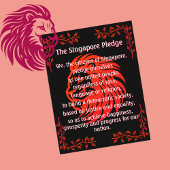 Die Singapur Pledge National Day Postcard Postkarte