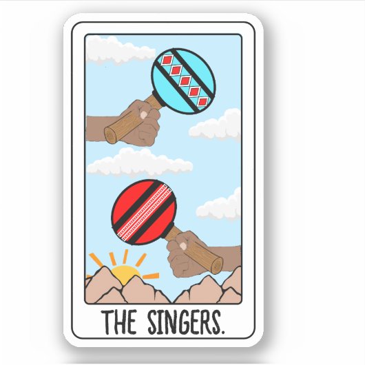 Die singers-indigene Vinyl Sticker (Vorderseite)
