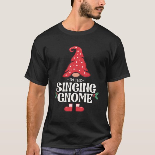 Die Singgruppe Gnome Funny Family Matching T-Shirt (Vorderseite)