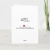 Die Singkatze Geburtstagskarte Karte (Rückseite)