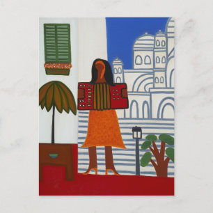 Die Sinti und Roma Girl vor Sacre Coeur 2006 Postkarte