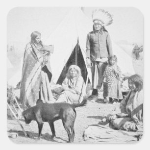 Die Sioux-Reservierung an der Kiefer Ridge, South Quadratischer Aufkleber