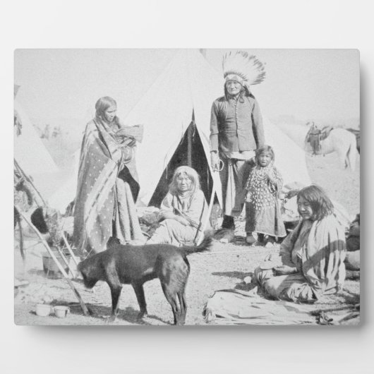 Die Sioux Reservierung bei Pine Ridge, South Dakot Fotoplatte (Vorderseite)