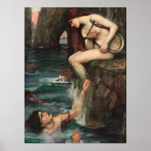 Die Sirene John William Waterhouse Kunst Poster