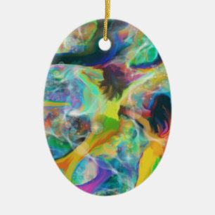"Die Sirene-" ursprüngliche Digital-Kunst Keramik Ornament