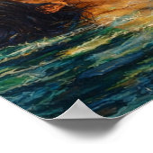 Die Sirene von John William Waterhouse Poster (Ecke)