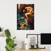 Die Sirene von John William Waterhouse Poster (Heimbüro)