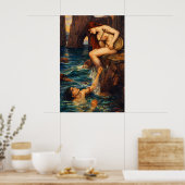 Die Sirene von John William Waterhouse Poster (Küche)