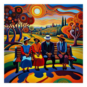 Die sitzenden Geschwister 9 Poster