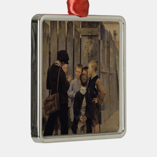 Die Sitzung, 1884 Silbernes Ornament (Rechts)