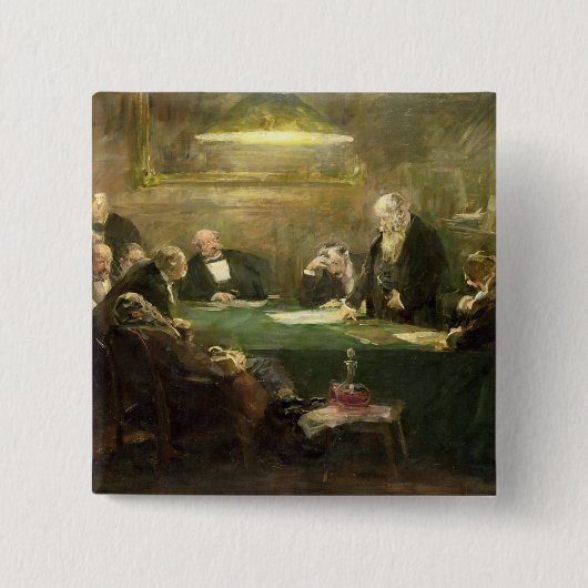 Die Sitzung des Verwaltungsrates, 1900 Button (Vorderseite)