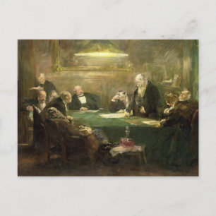 Die Sitzung des Verwaltungsrats, 1900 Postkarte