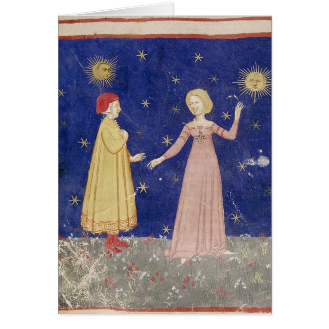 Die Sitzung von Dante und von Beatrice (Vorne)